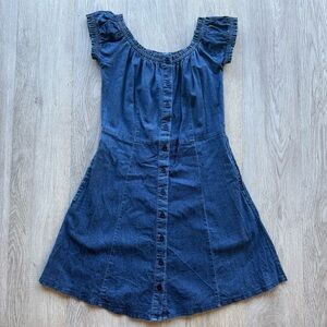Dreamers Denim Jean Dress with Pockets